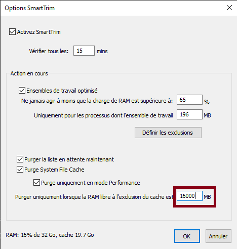 Configuration SmartTrim