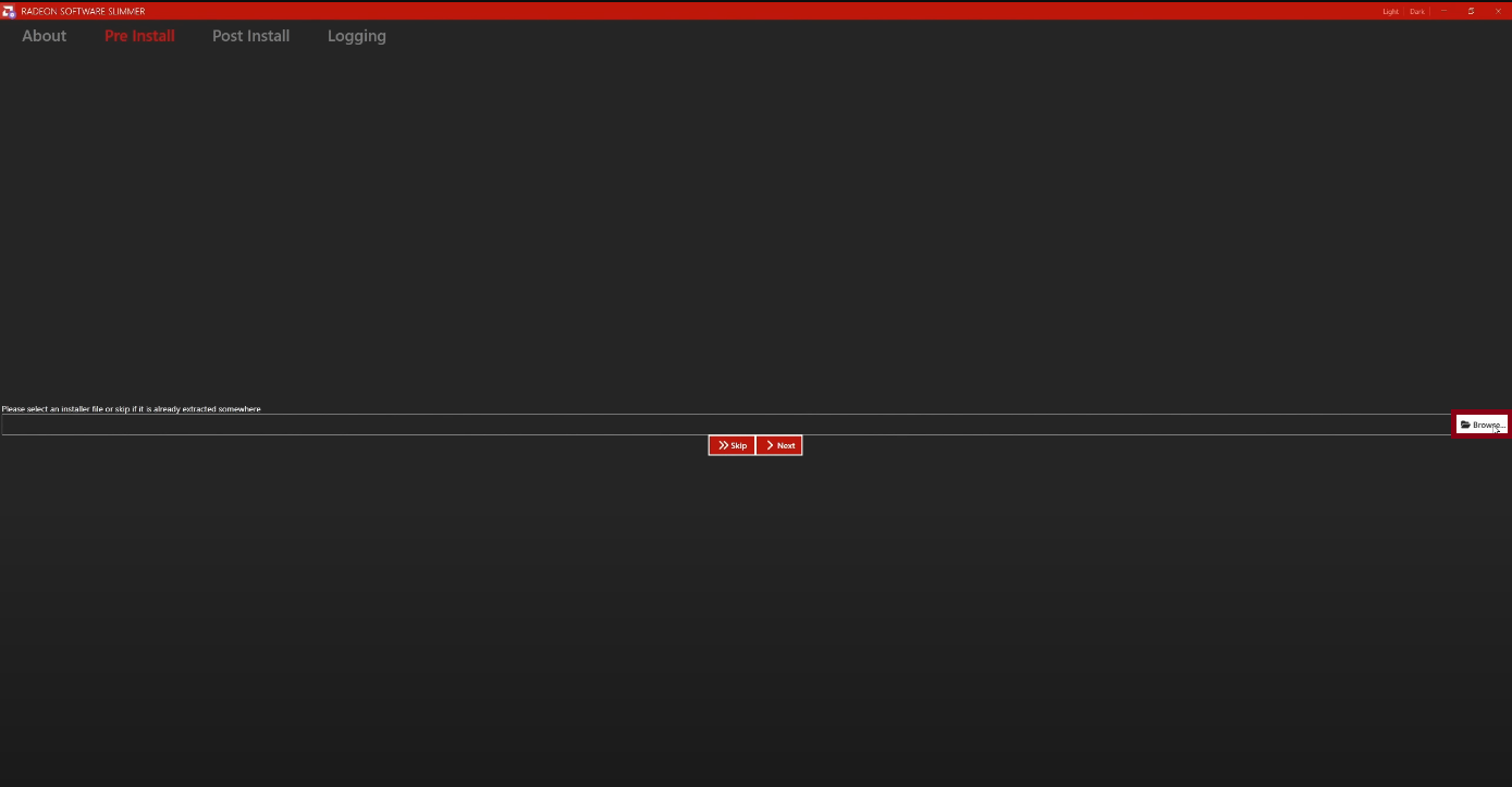 Sélection du pilote AMD – étape 1