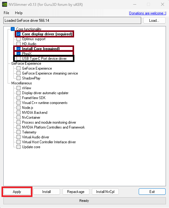 Configuration USB Type-C NVSlimmer